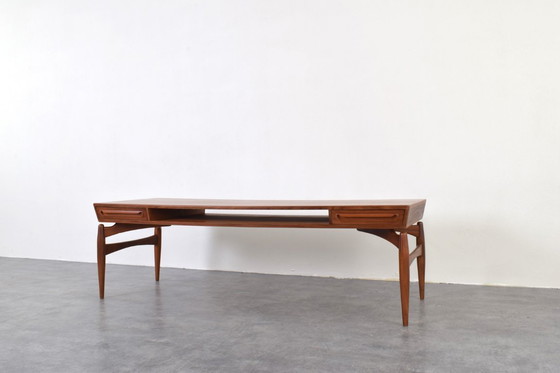 Image 1 of Table basse en teck style Mid-Century par Johannes Andersen pour Trensum Möbelfabrik, années 1960.