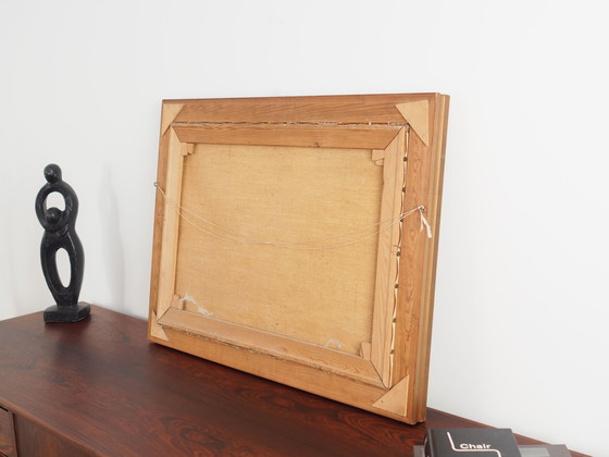 Image 1 of Peinture "Deux bouleaux près de l'étang", design scandinave, années 1970