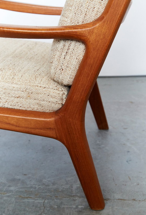 Image 1 of Poltrona Senator Mid-Century con schienale alto in teak di Ole Wanscher per Poul Jeppesen