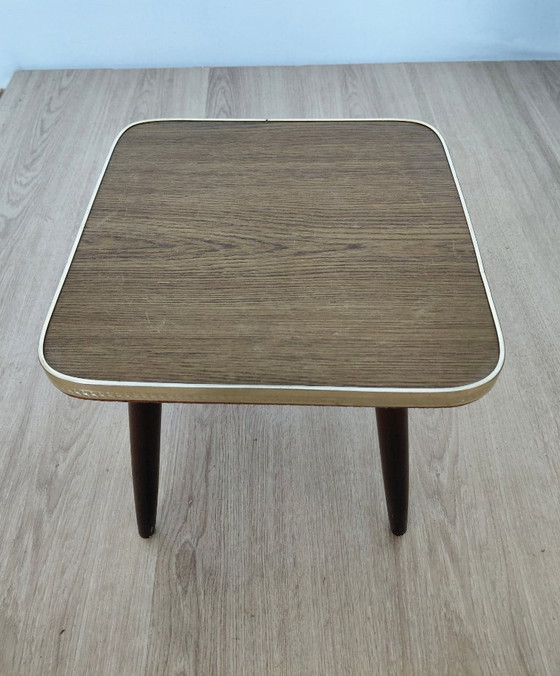 Image 1 of Pflanztisch mit Holzmotiv aus den 1950er Jahren