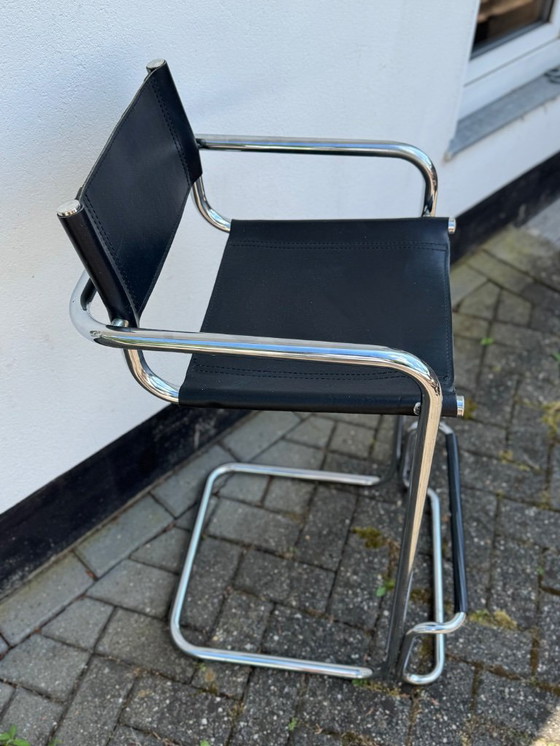 Image 1 of Sgabello Bauhaus in acciaio tubolare