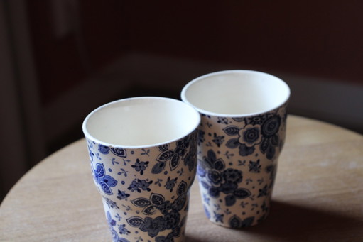 2 antike Milchbecher / Becher Société Céramique 'Beatrix' 1938 – servies, Ceramic (photo 2 of 5)