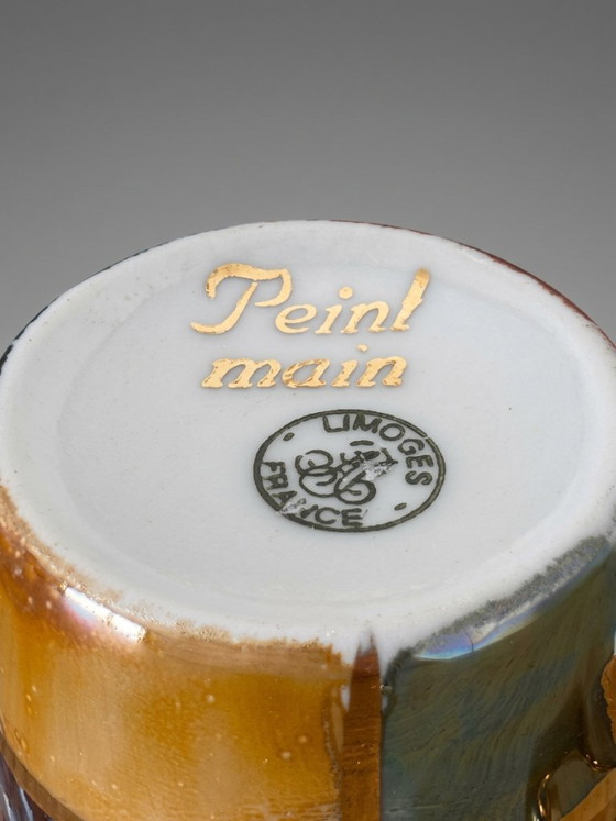Juego de Soliflore y Taza de Porcelana de Limoges – Pintado a Mano – Loza, Porcelain (photo 9 of 10)