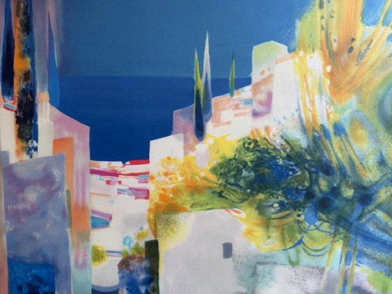 Image 1 of Lithografie „Ein Sommer in Mykonos“ von Daniel Gélis