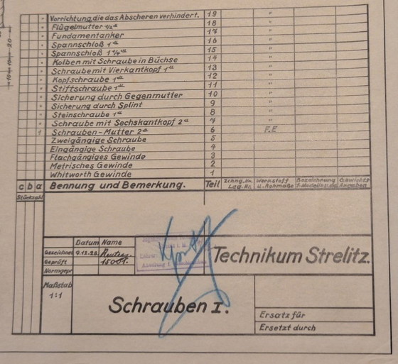Image 1 of Originele technische tekening