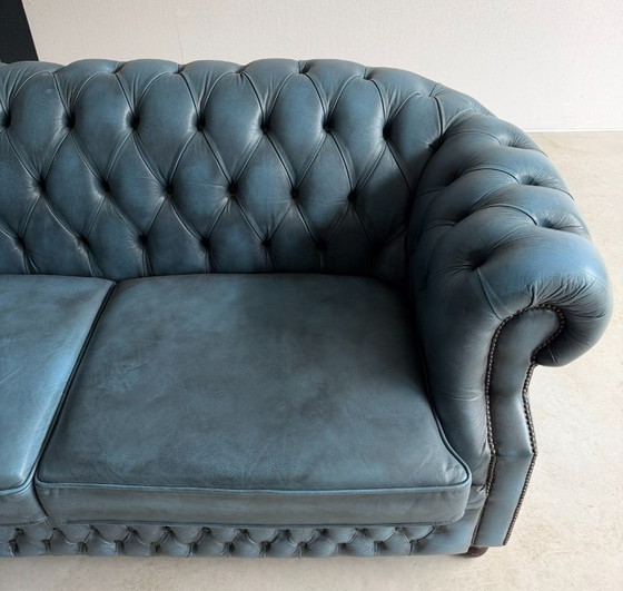 Divano tre posti Chesterfield Winchester Furniture – Divani 3 posti, Pelle, Vintage (photo 7 of 18)
