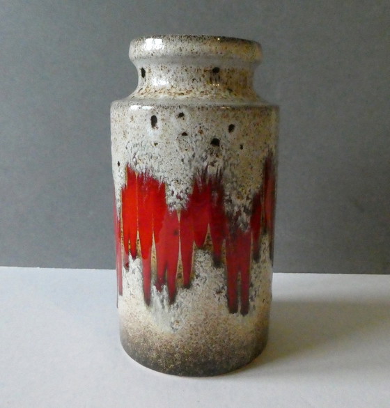 Image 1 of Vase de Scheurich, Allemagne années 1960, design Lora, style goutte-zigzag