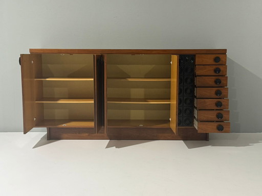 Vintage Brutalist Highboard, 1970s