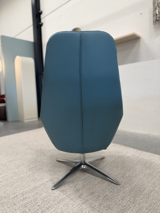 Pode Spot Two Poltrona girevole pelle blu – Sedie girevoli (photo 6 of 11)