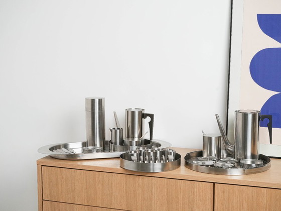 Image 1 of Serving set, Danish design, 1960s, designer: Arne Jacobsen, manufacturer: Stelton