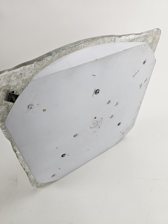 Image 1 of Italiaanse plafondlamp of wandlamp dik Murano ijsglas