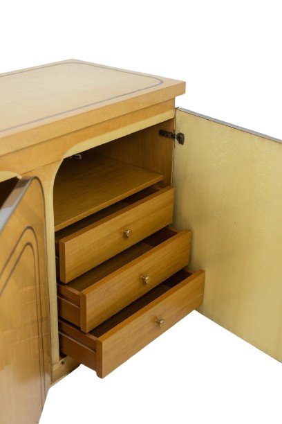 Image 1 of Aparador de madera de abedul de cuatro puertas, década de 1970