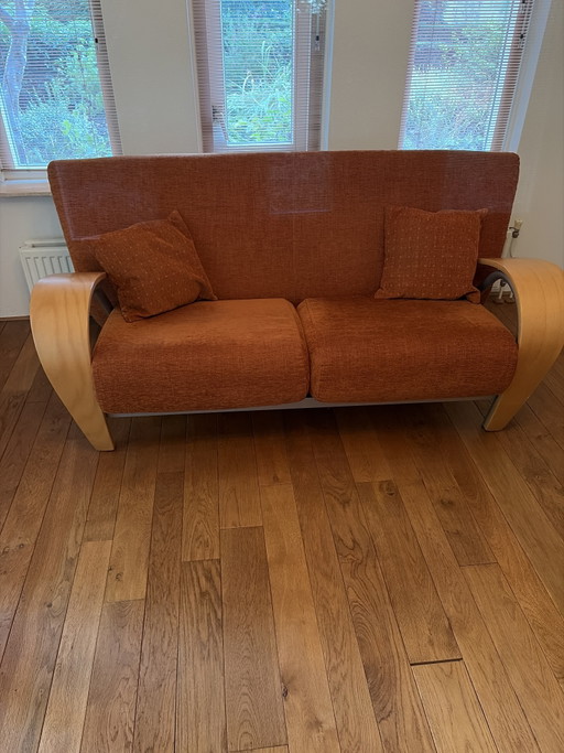 2 bancos – 2 zitsbanken, Textile, Wood
