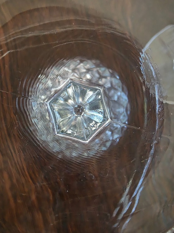 Image 1 of 18-piece set of original crystal glasses from the renowned French quality brand Cristal d'Arques, model Longchamp.
