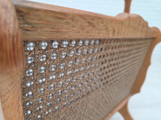 Image 1 of Anni '70, portagiornali danese, legno massiccio di quercia, rete per mobili.