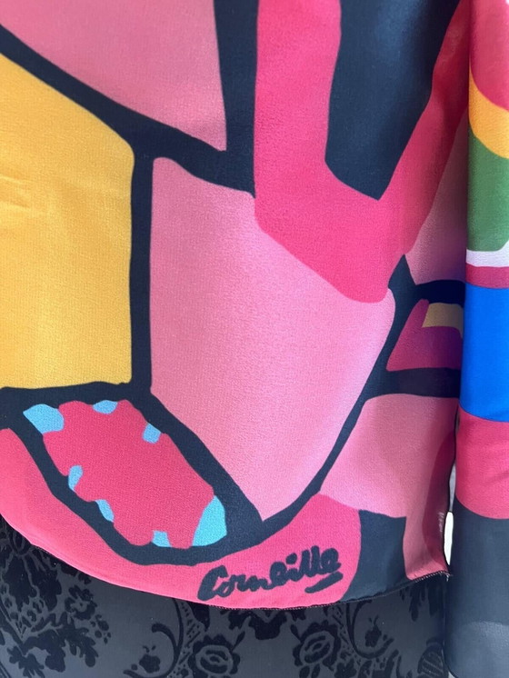 Image 1 of Guillaume Corneille Bain De Soleil Grand Carré De Soie Soieries Brochier 140x140 CM