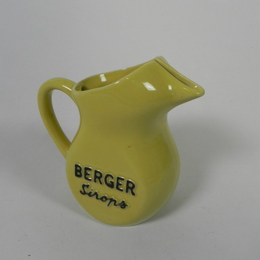 Yellow Berger water carafe, carafe, 1950s