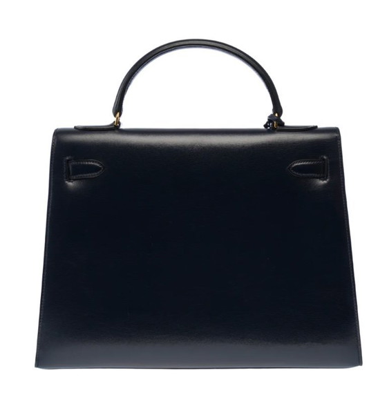 Image 1 of Borsa HERMES Kelly 32 in Cuir Bleu Marine - 103411