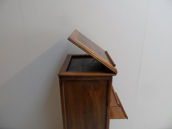 Vintage Rolluikkast Met Lessenaar – Opbergkast, Wood (photo 10 of 12)