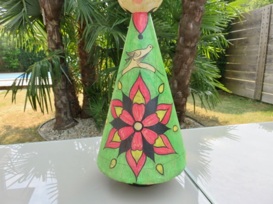 Image 1 of 2 large papier-mâché figures, Mexico, 1960s, signed Ricardo