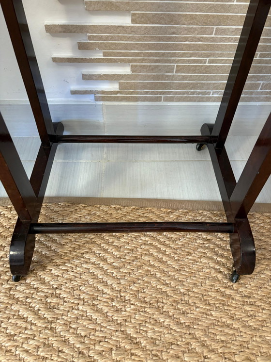 Image 1 of Mid century rustic Valet stand vintage appendiabiti dress rack wooden clothes design dressboy italian organizer servomuto gentle