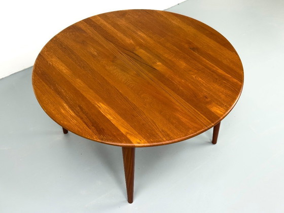 Image 1 of Circular Teak Coffee Table from Mikael Laursen, 1960s