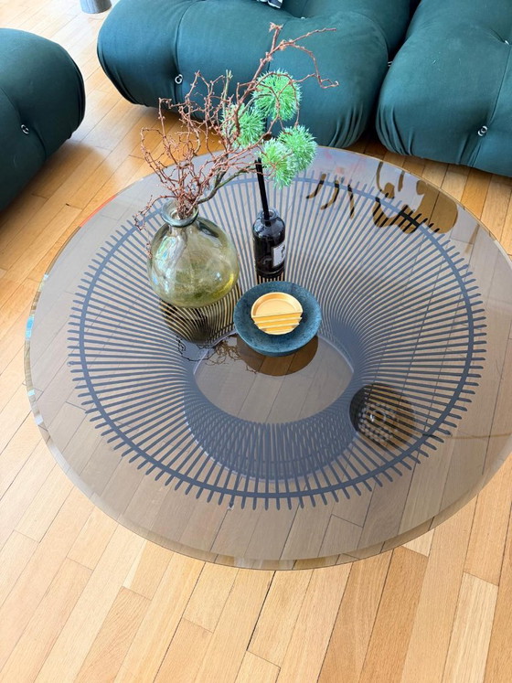 Table basse Platner Ø 92 cm Bronze Métallisé – Knoll, Tables basses, Glass, Metal (photo 5 of 7)
