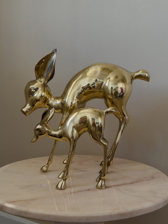 Image 1 of Vintage Brass Deer Bambi Copper