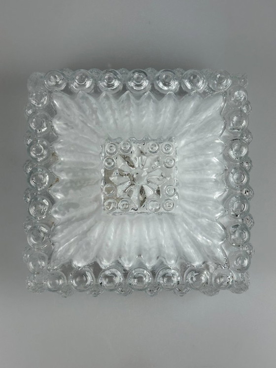 Image 1 of 60er 70er Jahre Deckenlampe Leuchte Plafoniere Inbouw Glas Duits Design