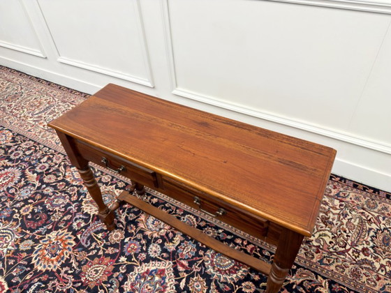 Klassiek Engelse Sidetable – Consoles, Hout, Messing (photo 8 of 10)