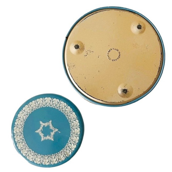 Image 1 of Vintage blik blauw wit Wedgewood Regency dans 1950's