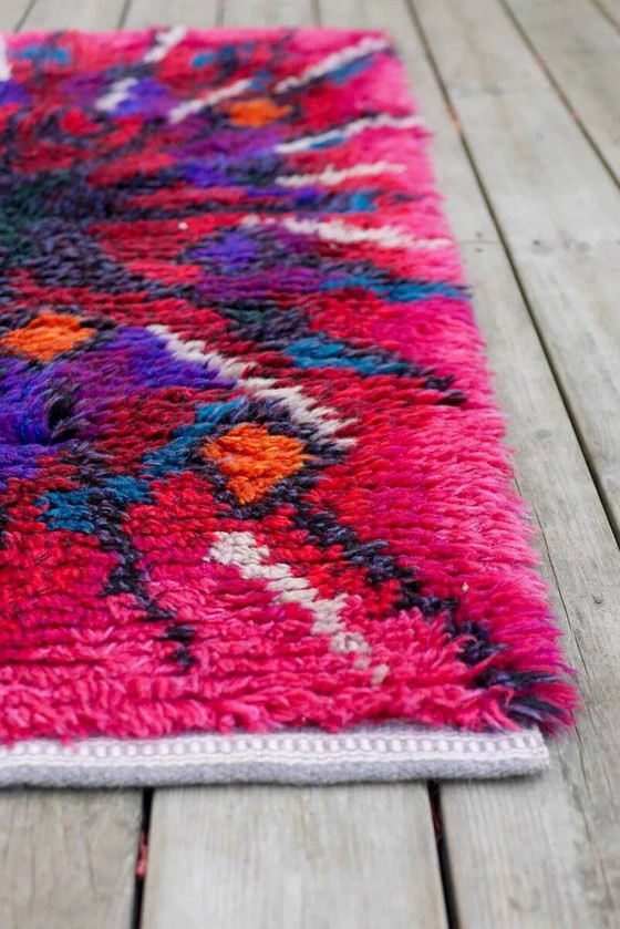 Image 1 of Swedish Tibetan Rya rug with flower by Jagarz for Rya