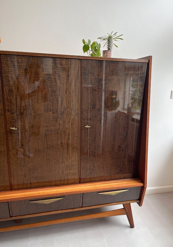 Image 1 of Buffet haut vintage en teck et palissandre, années 1960, design danois