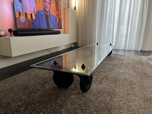 Couchtisch mit Rollen, 190 x 54 cm