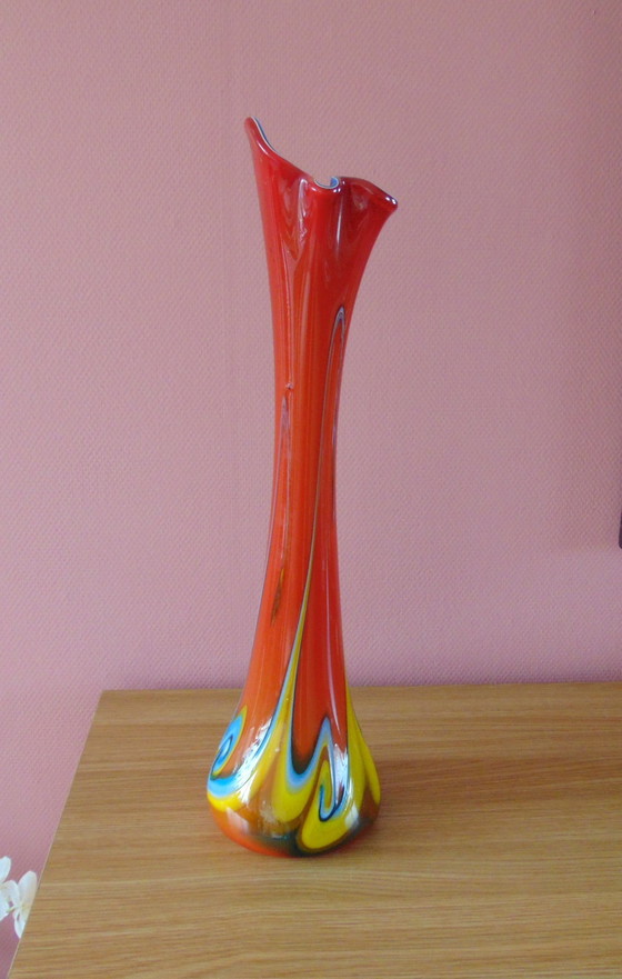 Image 1 of Jarrón de vidrio soplado a boca