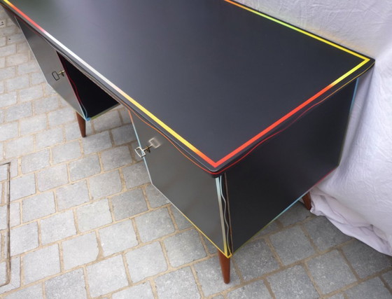 Image 1 of Scrivania vintage colorata