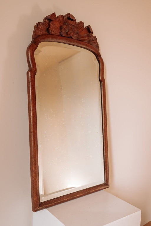 Antique wooden Soester mirror, late 19th century