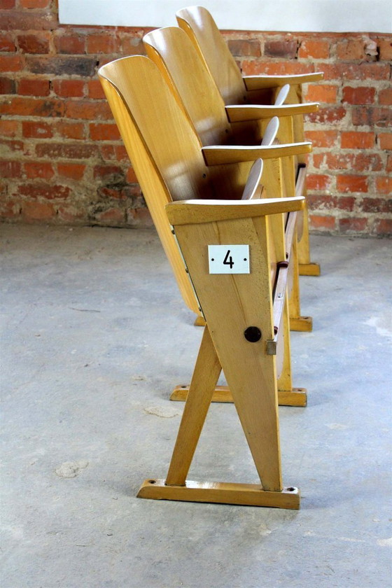 Image 1 of Fauteuils de cinéma vintage de Ton, années 1960, lot de 13