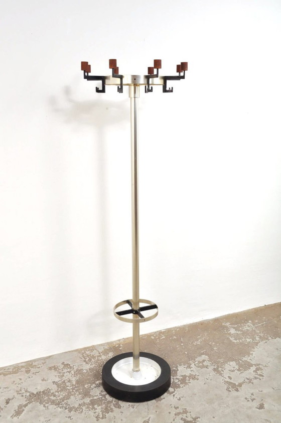 Image 1 of Vintage standing coat rack with umbrella stand, 1960s