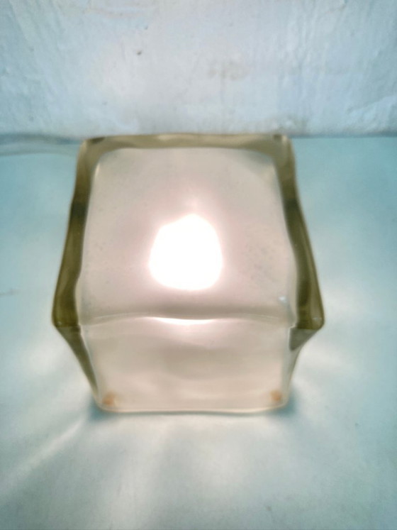 Image 1 of Lampada a sospensione Iviken a forma di cubetto di ghiaccio in vetro, design anni '90 di Ikea.