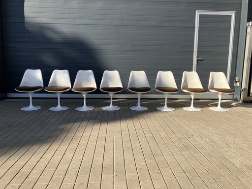 8x original Knoll Tulip dining chairs Eero Saarinen