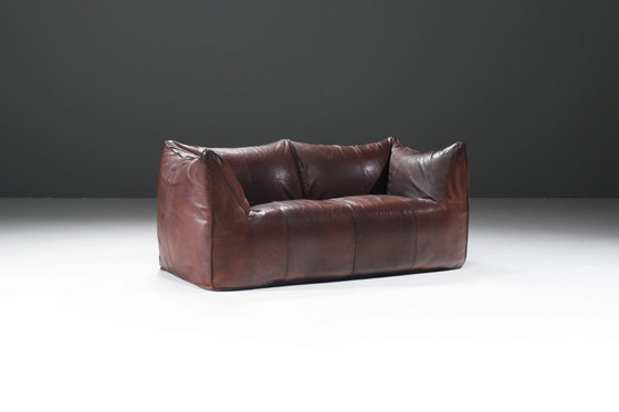 Image 1 of Perfecte, gepatineerde Le Bambole leren bank van Mario Bellini - B&B Italia