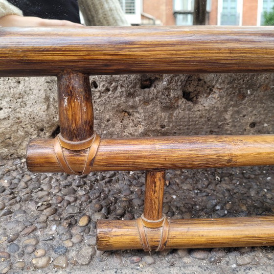 Image 1 of Koloniale spiegel met bamboe frame, 1900 - Frankrijk