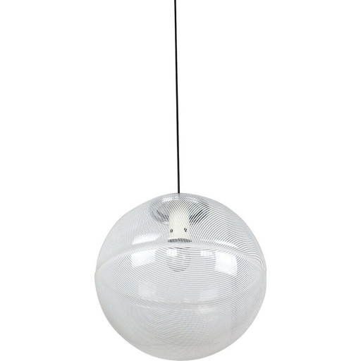 Lampada a sospensione vintage sfera di Guzzini, 1970