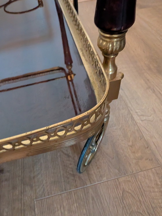 Image 1 of Serveer wagen Maison Jansen jaren 40-50