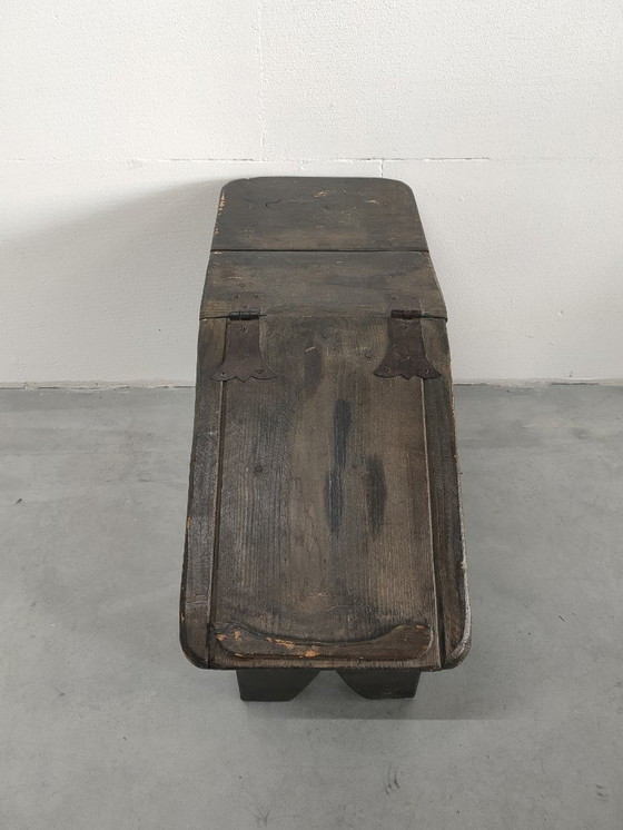 Image 1 of Zeldzaam vintage 'custom made' schoenenpoets kist interieur decorateur item 