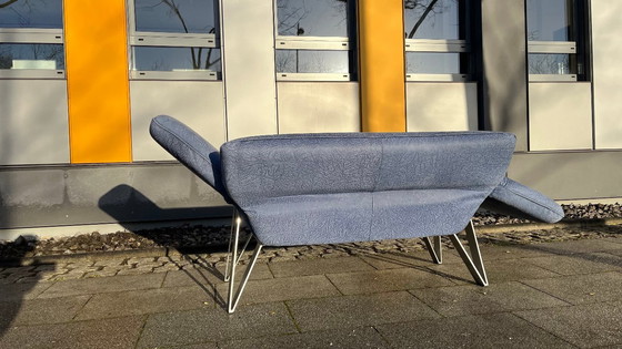 Image 1 of De Sede Design Sofa DS142 Leather (embossed) blue