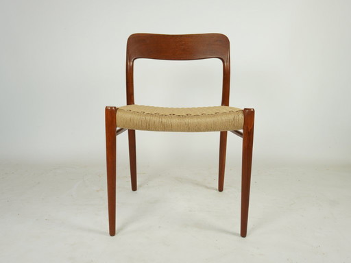 Sedia da pranzo in teak danese Niels Otto Möller, design vintage anni '60