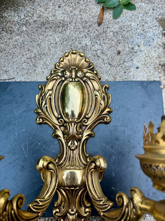 Aplique de Pared de Latón Estilo León Luis XV – Brass (photo 8 of 8)