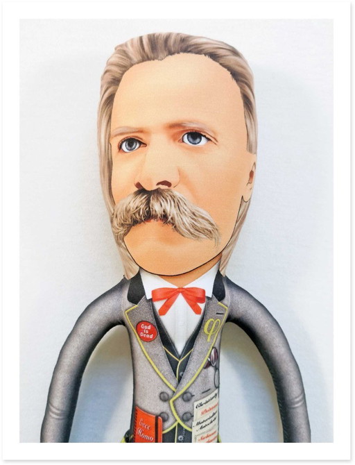 Sculpture philosophique de Friedrich Nietzsche | Poupée d'art design | Objet de décoration intellectuelle